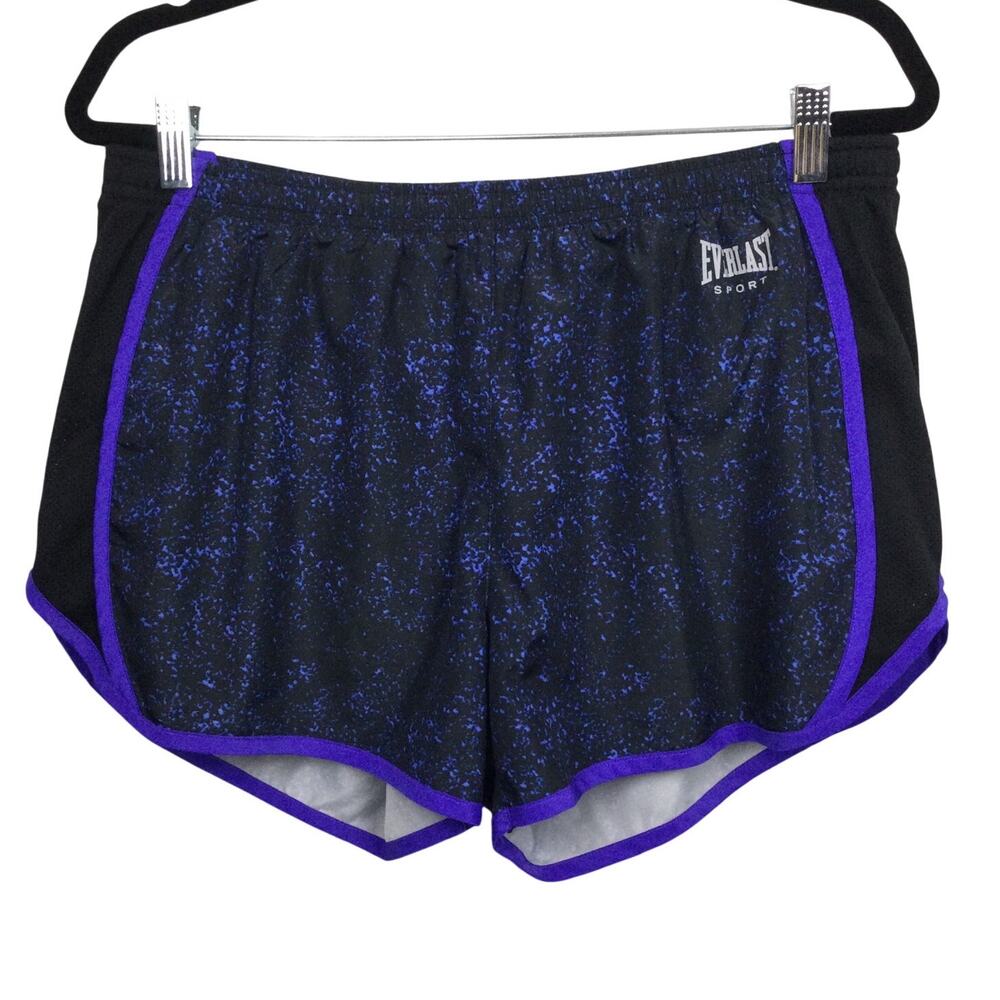 Everlast Running Retro Side Vented Elastic Waist Workout Gym Shorts Women's L